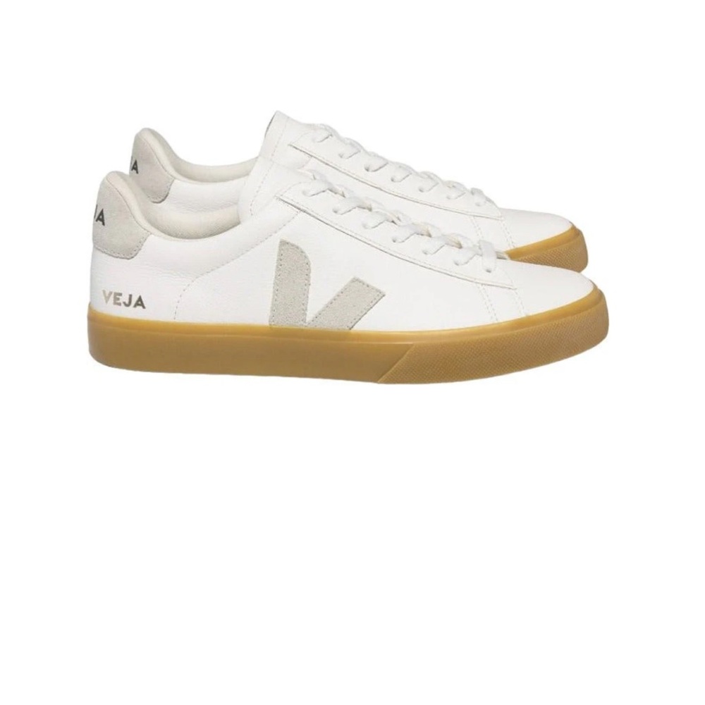 Veja Extra White Campo Chrome free Leather Natural Gum Sole Sneakers